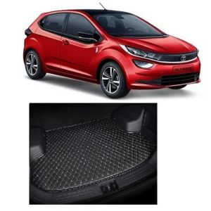 7D Car Trunk/Boot/Dicky PU Leatherette Mat for	Altroz  - Black
